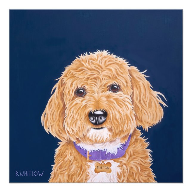 Mini Golden Doodle Photo Print (Front)