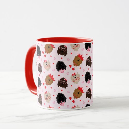 Mini Goldendoodle Dogs Valentines Day Mug