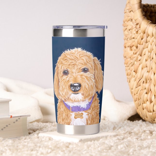 Mini Goldendoodle Insulated Tumbler (Living Room)