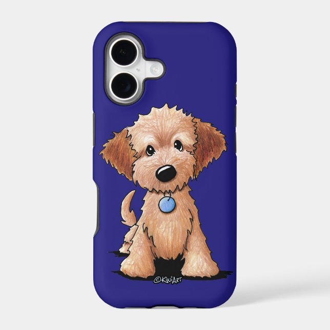 Mini Goldendoodle Iphone Case (Back)