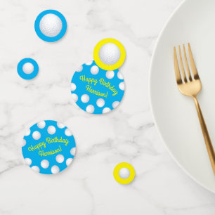 Mini Golf Balls Birthday Party Kids Blue Confetti