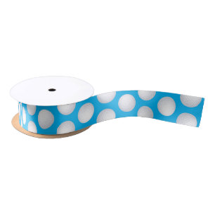 Mini Golf Balls Birthday Party Kids Blue Satin Ribbon