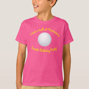 Mini Golf Balls Birthday Party Kids Pink T-Shirt