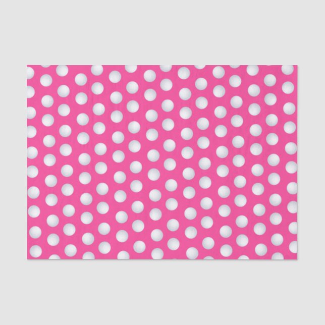 Mini Golf Balls Birthday Party Kids Pink Tissue Paper (Front)