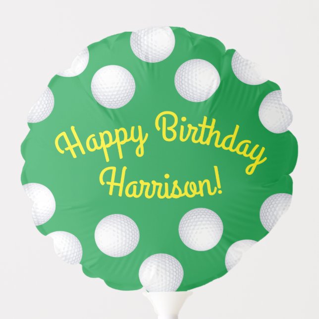 Mini Golf Balls Birthday Party Kids Sports Balloon (Front)