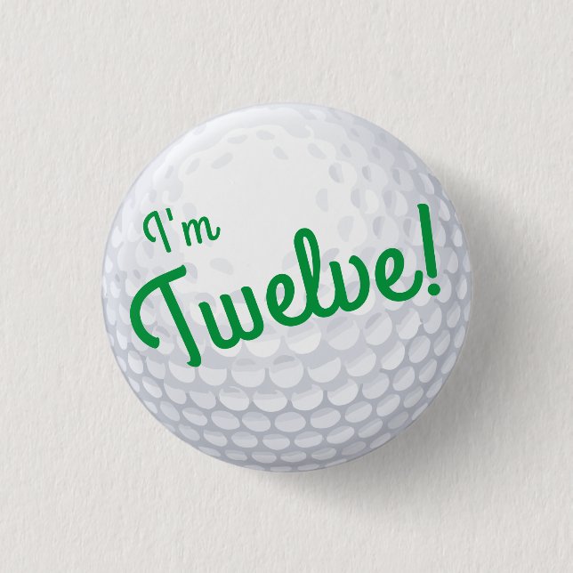 Mini Golf Balls Birthday Party Kids Sports Button (Front)