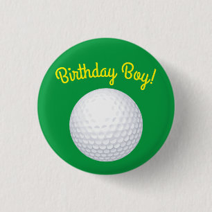 Mini Golf Balls Birthday Party Kids Sports Button