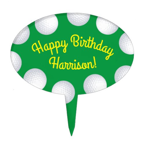 Mini Golf Balls Birthday Party Kids Sports Cake Topper