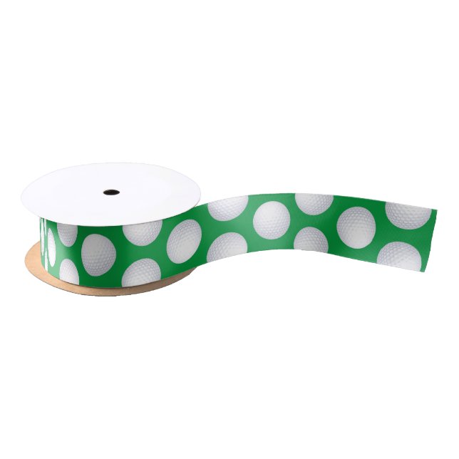 Mini Golf Balls Birthday Party Kids Sports Satin Ribbon (Spool)