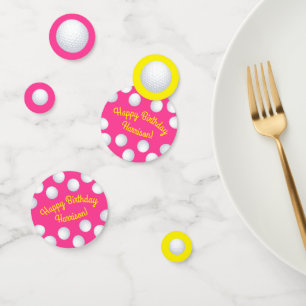 Mini Golf Birthday Party Pink Confetti