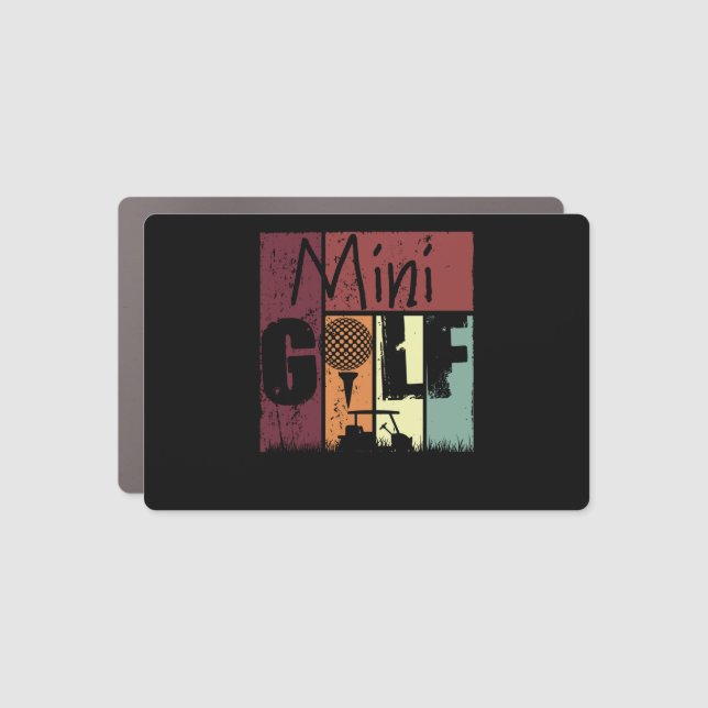 Mini Golf Cart Minigolf Golfing Golfer Minigolfing Car Magnet (Front)