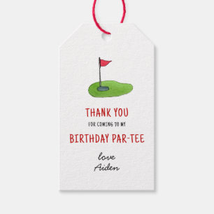 Mini Golf Kid Birthday Party Thank you Gift Tags