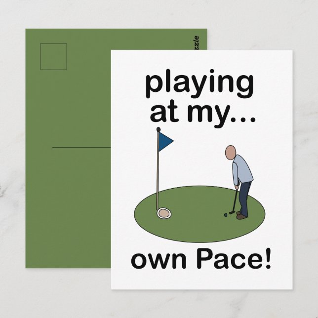 Mini Golf Minigolf Playing At My Own Pace Golfer Postcard (Front/Back)