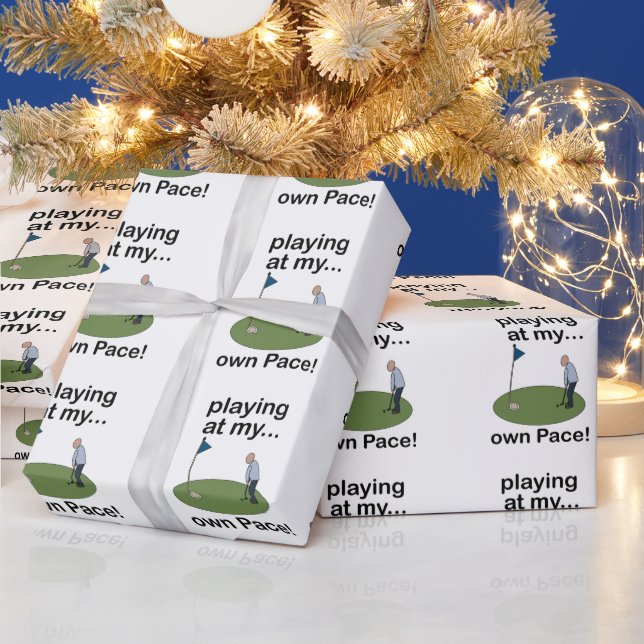 Mini Golf Minigolf Playing At My Own Pace Golfer Wrapping Paper (Holidays)