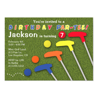 Mini Golf Putt Putt Birthday Party Invitation