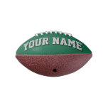 Mini Green And Silver Gray Personalized Football at Zazzle
