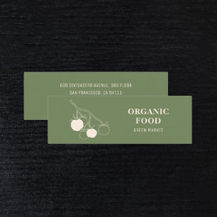 Mini Green Organic Food Modern Farmers Market Business Card