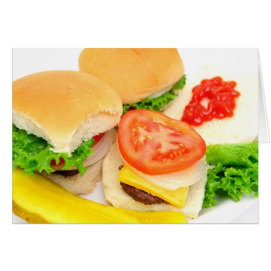 Mini Hamburgers Cards (Front Horizontal)