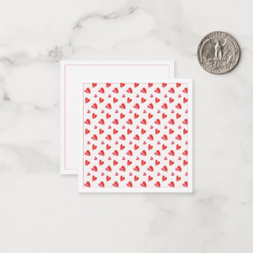 MINI HEARTS 25x25 Blank Flat Card