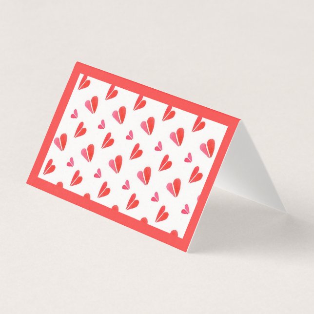 MINI HEARTS 3.5x4 Card II / Horizontal Tent Fold (Front)