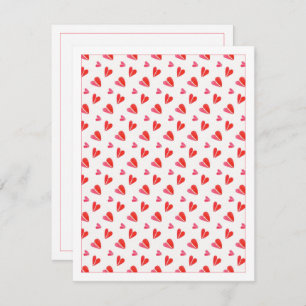 MINI HEARTS 4.25x5.5 Blank Flat Card