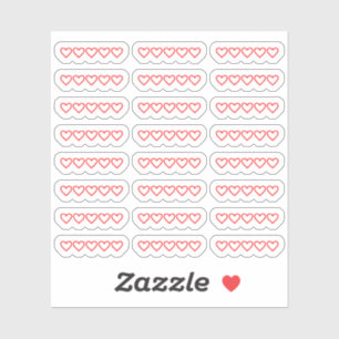 Mini Hearts Blank Book Movie Rating Bujo Planner Sticker