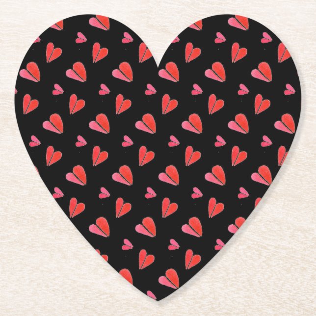 MINI HEARTS II Heart Paper Coasters (Front)