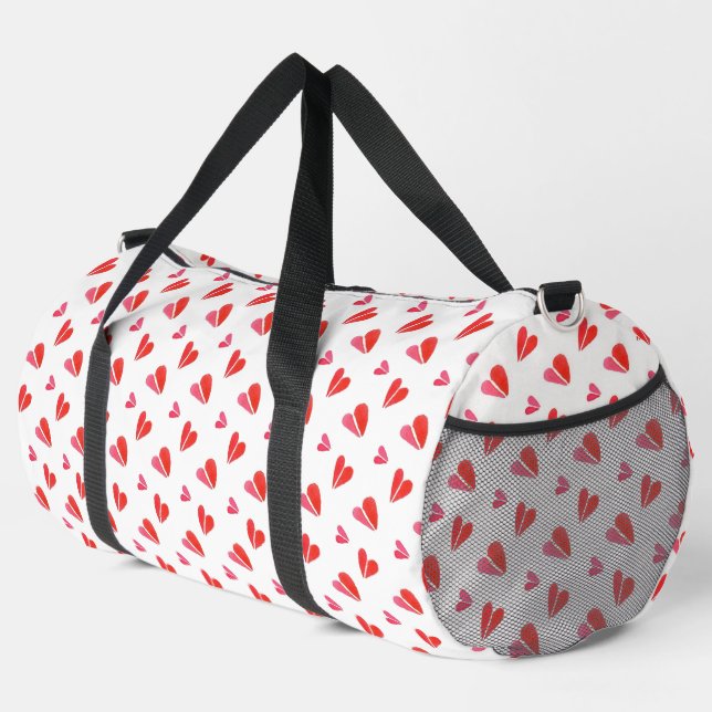 MINI HEARTS Large Duffel Bag (Right Corner)