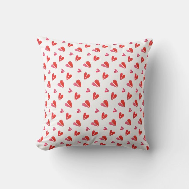 MINI HEARTS Square Throw Pillow (Front)