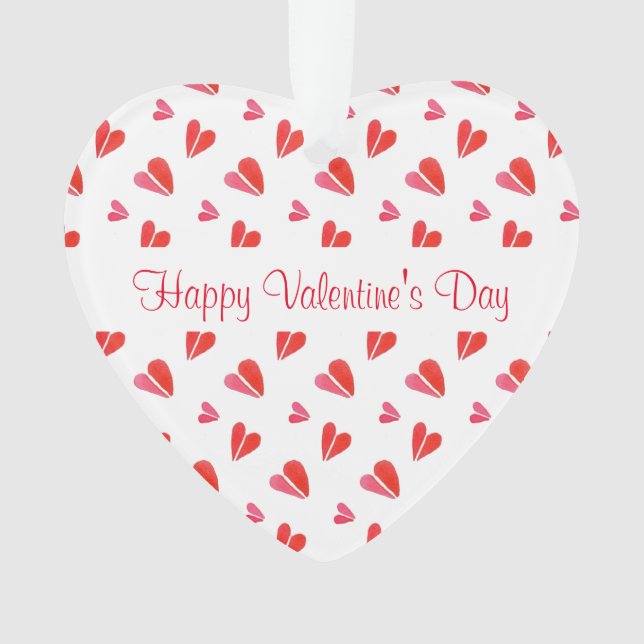 MINI HEARTS Valentine Acrylic Heart Ornament (Front)