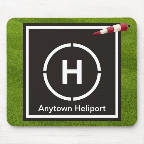 Mini helicopter landing pad _ Anytown Heliport Mouse Pad