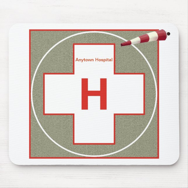 Mini helicopter landing pad - Anytown Hospital Mouse Pad (Front)