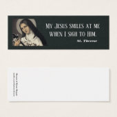 Mini Holy Card of St. Therese with quote (Front & Back)