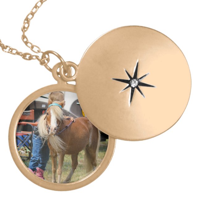 Mini Horse Gold Plated Necklace (Front)