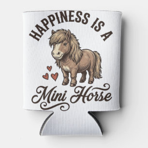 Mini Horse Vintage Engraving Cute Pony Shirt Desig Can Cooler