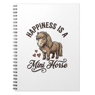 Mini Horse Vintage Engraving Cute Pony Shirt Desig Notebook