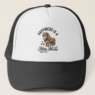 Mini Horse Vintage Engraving Cute Pony Shirt Desig Trucker Hat