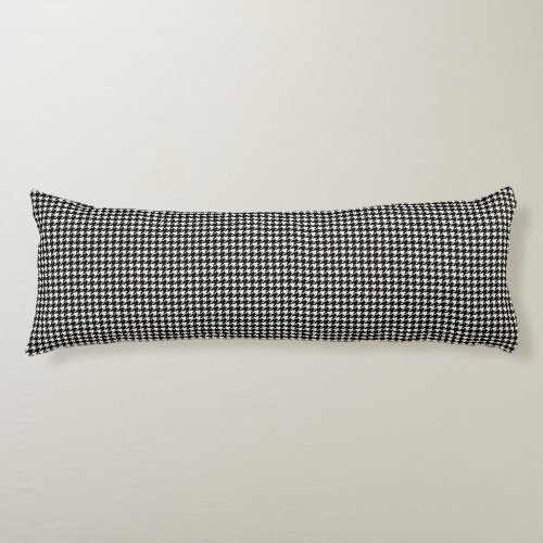 Mini Houndstooth Pattern Black and White Body Pillow