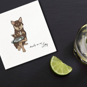 Mini Husky Wedding  Napkins