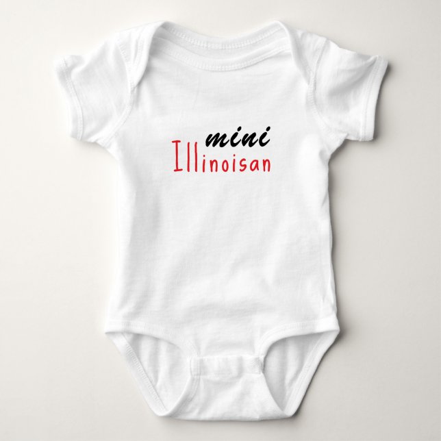 Mini  Illinoisan, Baby Gift, Girl, Boy, Unisex  Bodysuit (Front)