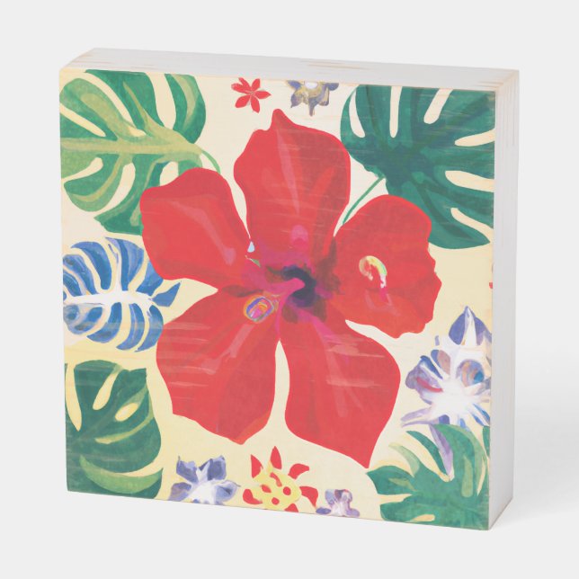 Mini island wood art 8x8 wooden box sign (Angled Horizontal)
