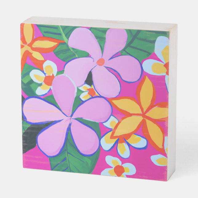 Mini island wood art 8x8 wooden box sign (Angled Horizontal)