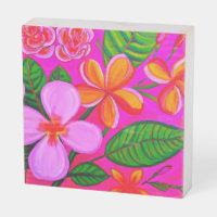 Mini island wood art 8x8 wooden box sign