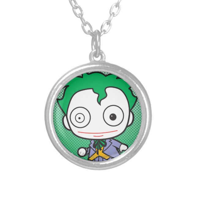 Mini Joker Silver Plated Necklace (Front)