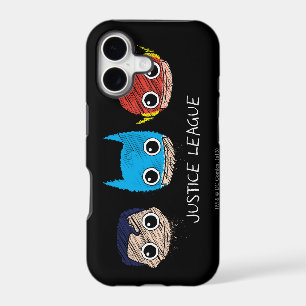Mini Justice League Heads Sketch iPhone 17 Case
