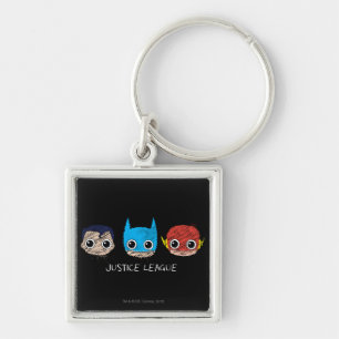 Mini Justice League Heads Sketch Keychain