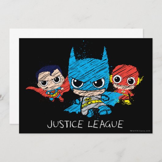 Mini Justice League Sketch (Front/Back)