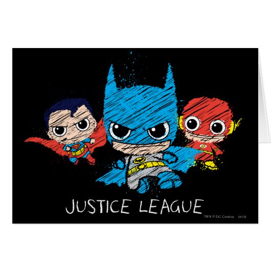 Mini Justice League Sketch Cards (Front Horizontal)