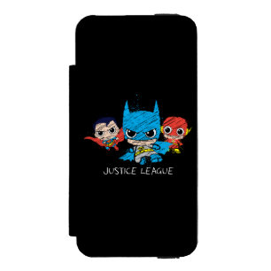 Mini Justice League Sketch Wallet Case For iPhone SE/5/5s