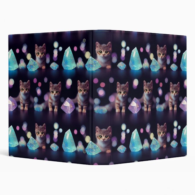 Mini Kitty Collection Ginger Jewel 3 Ring Binder (Background)